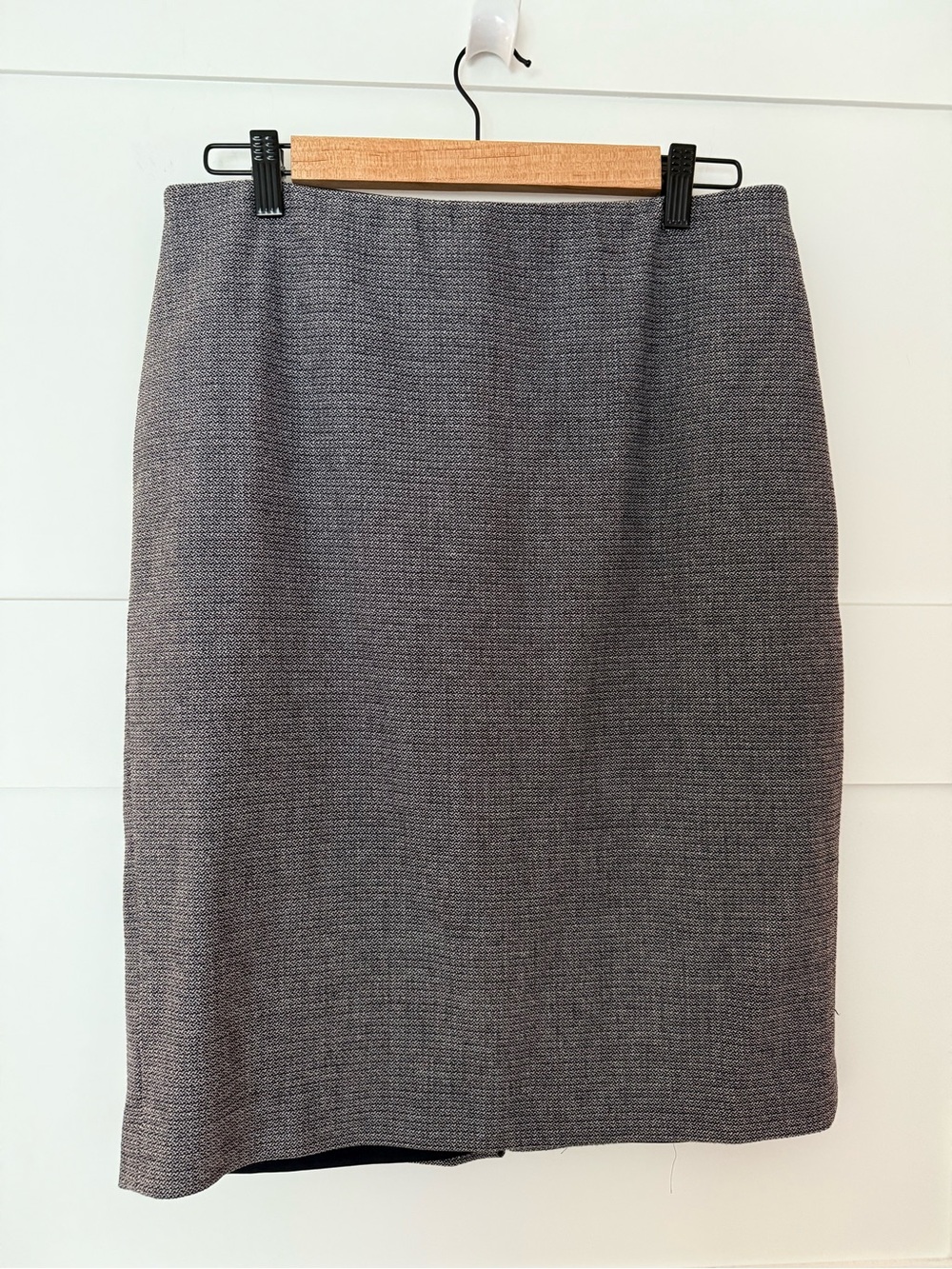 Ann Taylor Pencil Skirt - Navy/White Knit